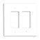 Leviton 2Gang DecoraGFCI Device Decora Wallplate Oversized Thermoset Device Mount 88602 White