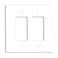 Leviton 2Gang DecoraGFCI Device Decora Wallplate Oversized Thermoset Device Mount 88602 White