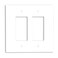 Leviton 2Gang DecoraGFCI Device Decora Wallplate Oversized Thermoset Device Mount 88602 White