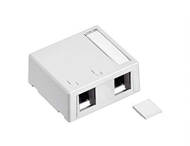 Leviton SurfaceMount QUICKPORT Box Plenum Rated 2Port 410892WP White