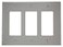 Leviton 3Gang DecoraGFCI Wallplate Midway Size PJ263GY Gray