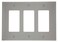 Leviton 3Gang DecoraGFCI Wallplate Midway Size PJ263GY Gray