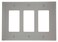 Leviton 3Gang DecoraGFCI Wallplate Midway Size PJ263GY Gray