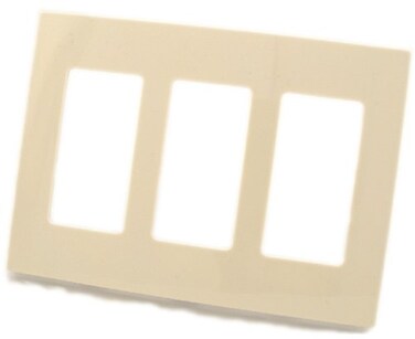 Leviton 3Gang Decora Plus Screwless SnapOn Wallplate 80311ST Light Almond