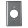 Leviton 1Gang Single 1406Inch Hole Device Receptacle Wallplate Standard Size Device Mount Stainless Steel 8400440