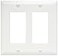Legrand Pass Seymour TP262W Trademaster MidSize Unbreakable Nylon Wall Plate 2 Gang Two Decorator Rocker GFCI Cover White 1 Count