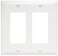 Legrand Pass Seymour TP262W Trademaster MidSize Unbreakable Nylon Wall Plate 2 Gang Two Decorator Rocker GFCI Cover White 1 Count