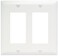 Legrand Pass Seymour TP262W Trademaster MidSize Unbreakable Nylon Wall Plate 2 Gang Two Decorator Rocker GFCI Cover White 1 Count