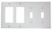 Leviton 4Gang 2Toggle DecoraGFCI Device Combination Wallplate Device Mount P2262W White