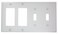 Leviton 4Gang 2Toggle DecoraGFCI Device Combination Wallplate Device Mount P2262W White