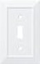 Franklin Brass Classic Architecture 1Pack Decorative Light Switch Cover Wall Plate Pure White 1Gang Wall Plate SwitchToggle Plate Guards Electrical Outlet Covers W35241PWC