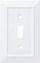 Franklin Brass Classic Architecture 1Pack Decorative Light Switch Cover Wall Plate Pure White 1Gang Wall Plate SwitchToggle Plate Guards Electrical Outlet Covers W35241PWC