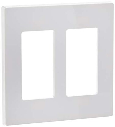 Leviton 2Gang Decora Plus Screwless Wall Plate 80309SW White