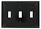 Leviton 3Gang Toggle Device Switch Wallplate Standard Size Thermoplastic Nylon Device Mount 1Pack 80711E Black
