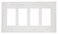 Leviton 4Gang DecoraGFCI Decora Wallplate Midway Size PJ264W White
