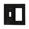 Leviton 2Gang 1Toggle 1DecoraGFCI Device Combination Wallplate 80707E Black