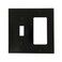 Leviton 2Gang 1Toggle 1DecoraGFCI Device Combination Wallplate 80707E Black