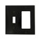 Leviton 2Gang 1Toggle 1DecoraGFCI Device Combination Wallplate 80707E Black