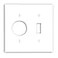 Leviton 2Gang 1Toggle 1Single 1406Inch Diameter Device Combination Wallplate Thermoset Device Mount 88007 White