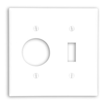 Leviton 2Gang 1Toggle 1Single 1406Inch Diameter Device Combination Wallplate Thermoset Device Mount 88007 White