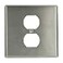 Leviton 2Gang Wallplate NonMagnetic Stainless Steel 8403940