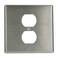 Leviton 2Gang Wallplate NonMagnetic Stainless Steel 8403940