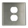 Leviton 2Gang Wallplate NonMagnetic Stainless Steel 8403940