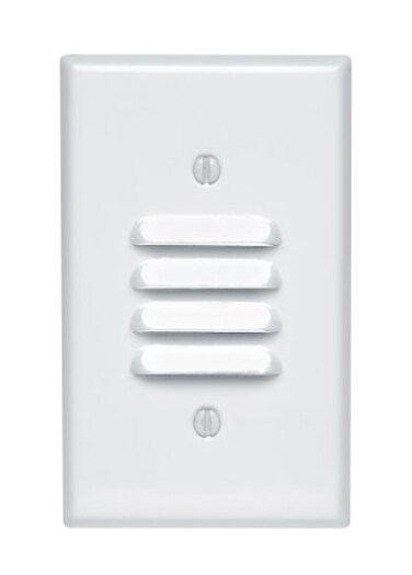 Leviton 1Gang Louvre Wallplate Standard Size Painted Metal 88080 White