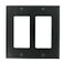 Leviton 2Gang DecoraGFCI Device Wallplate Standard Size Thermoplastic Nylon 80409NE Black