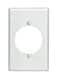 Leviton Power Outlet Wallplate 2147 Inch Diameter Hole 1Gang Midway Size 80528W White
