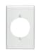 Leviton Power Outlet Wallplate 2147 Inch Diameter Hole 1Gang Midway Size 80528W White