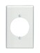 Leviton Power Outlet Wallplate 2147 Inch Diameter Hole 1Gang Midway Size 80528W White