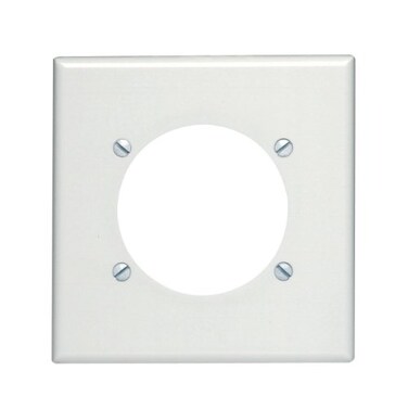 Leviton 2Gang Flush Mount 2465Inch Diameter Device Receptacle Wallplate Device Mount Midway Size 80530W White