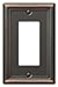AMERELLE Amerelle 149RDB Chelsea Wallplate 1 Rocker Steel Aged Bronze 1Pack