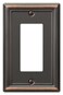 AMERELLE Amerelle 149RDB Chelsea Wallplate 1 Rocker Steel Aged Bronze 1Pack