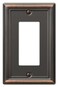 AMERELLE Amerelle 149RDB Chelsea Wallplate 1 Rocker Steel Aged Bronze 1Pack