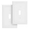 Henne Bery Sunken Pearls Heavy Duty Decorative Wall Plate Switch Plate Outlet Cover Single Toggle 2 Pack White