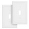 Henne Bery Sunken Pearls Heavy Duty Decorative Wall Plate Switch Plate Outlet Cover Single Toggle 2 Pack White