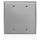 Leviton Weatherproof Blank Cover 2Gang Outdoor Electrical Box Cover WM2BGY Gray