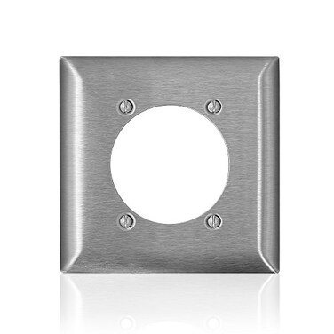 Leviton 2Gang Wallplate Standard Size Magnetic Stainless Steel CSeries SL701