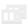 BESTTEN 2 Pack 3Gang Combination Wall Plate 2Decor 1Toggle Standard Size Unbreakable Polycarbonate Outlet and Switch Cover White