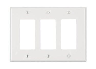 Leviton 3Gang DecoraGFCI Decora Wallplate Midway Size PJ263W White