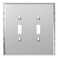 LIDER Reflective Toggle Switch Wall Plate Mirrored Double Light Switch Cover Plexiglass Cover Plate Oversized 2Gang 525 x 525 LWP12OASV Acrylic Mirror Glass Silver 1Pack