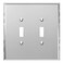 LIDER Reflective Toggle Switch Wall Plate Mirrored Double Light Switch Cover Plexiglass Cover Plate Oversized 2Gang 525 x 525 LWP12OASV Acrylic Mirror Glass Silver 1Pack