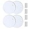 Bueyfolt 5 Inch White Metal Ceiling BlankUp Cover Cover Plate for 4 Inch RoundOctagon Box Openings on Ceilings or Walls Holes are Spaced 35 Inches Mounting Screws Included 4 Pack