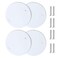 Bueyfolt 5 Inch White Metal Ceiling BlankUp Cover Cover Plate for 4 Inch RoundOctagon Box Openings on Ceilings or Walls Holes are Spaced 35 Inches Mounting Screws Included 4 Pack