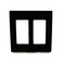 Leviton 2Gang Decora Plus Screwless Wall Plate 80309SE Black