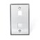 Leviton Stainless Steel QUICKPORT Wallplate Single Gang 2Port 430801S2