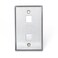 Leviton Stainless Steel QUICKPORT Wallplate Single Gang 2Port 430801S2