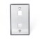 Leviton Stainless Steel QUICKPORT Wallplate Single Gang 2Port 430801S2